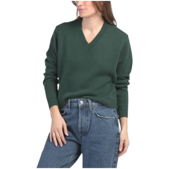 THEORY Cashmere Cropped Pull Over Sweater - Picture 1 of 2